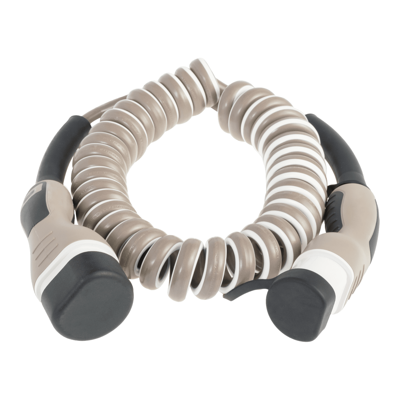 Type 2 – Type 2 (16A) Spiraalkabel – 3,7 kW, 1 fase, 5 meter